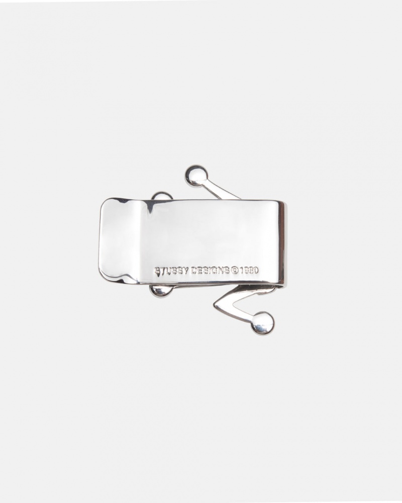 Stussy Bent Crown Money Clip - Novelty Home Prateadas | PTXBR83372