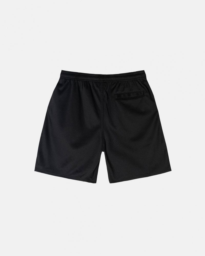 Stussy Big Basic Mesh Curta - Men&s Shorts Trunks Pretas | PTNEJ82862