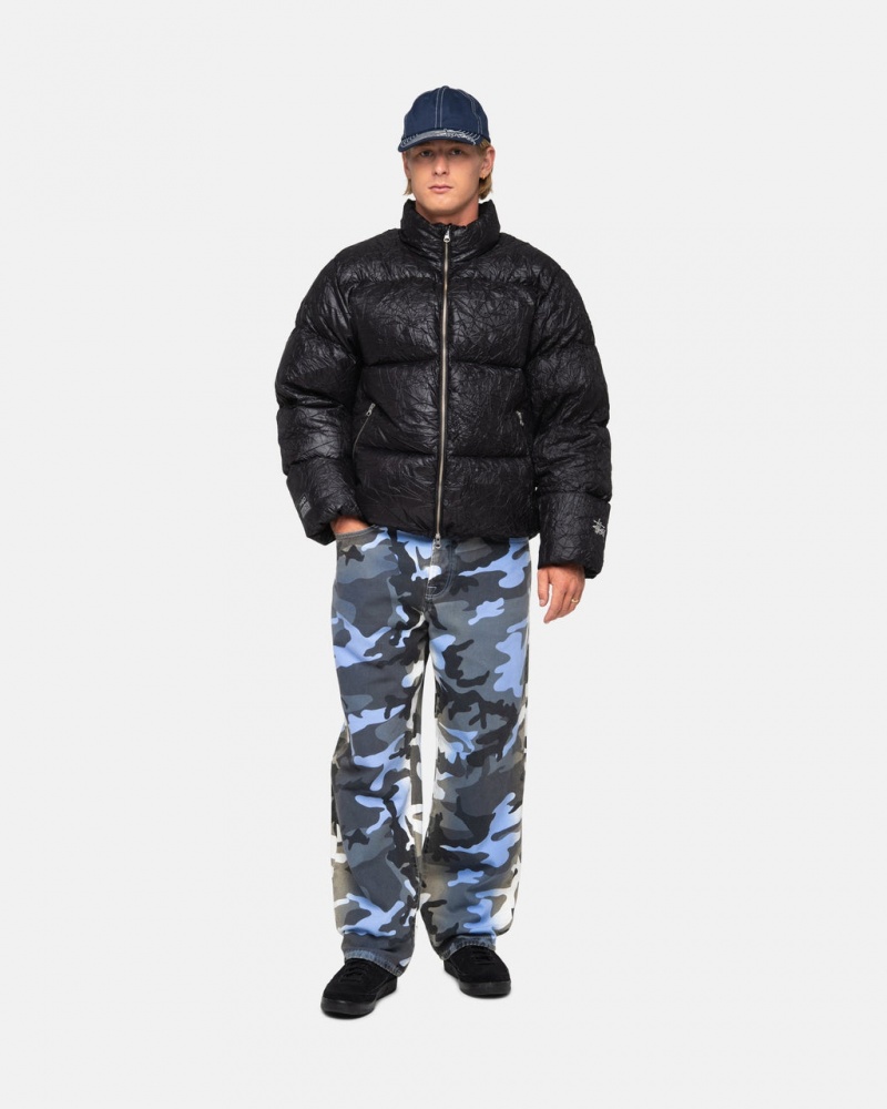 Stussy Big Ol& Jean Spray Dye Lona - Unisex Denim Azuis Camufladas | BPTSO58330