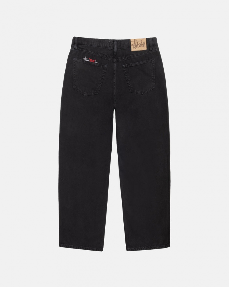 Stussy Big Ol& Jean Washed Lona - Unisex Pants Pretas | PTNEJ10988