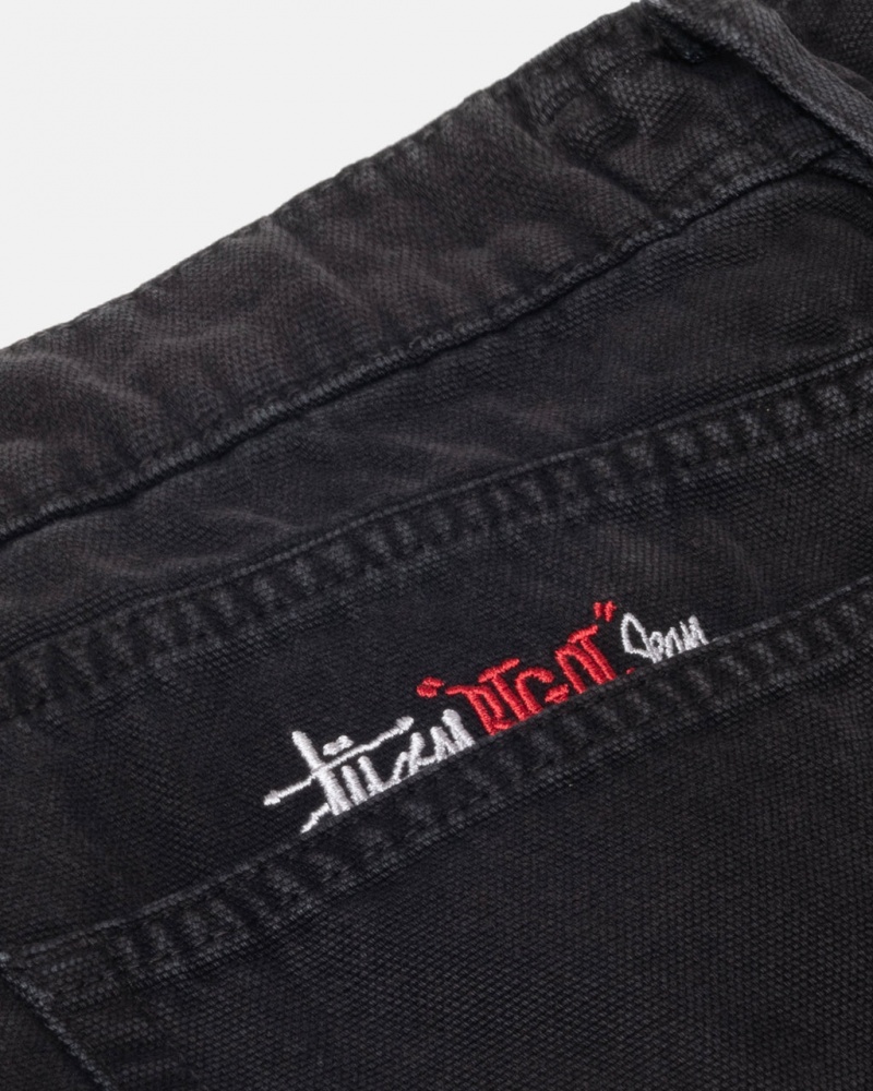 Stussy Big Ol& Jean Washed Lona - Unisex Pants Pretas | PTNEJ10988