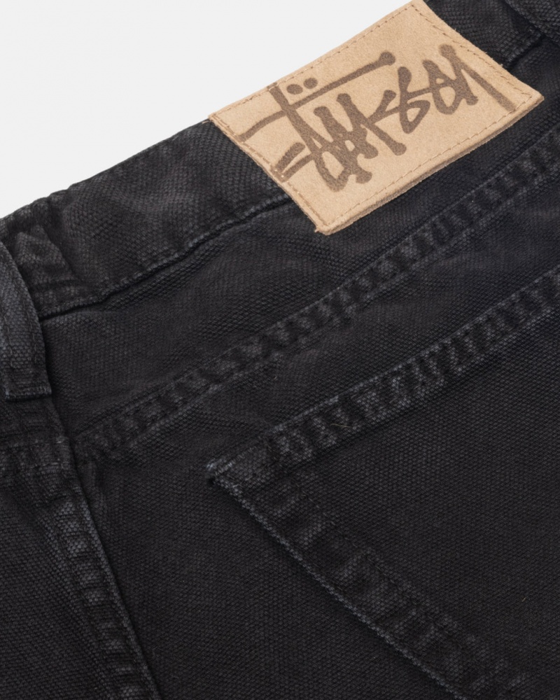 Stussy Big Ol& Jean Washed Lona - Unisex Pants Pretas | PTNEJ10988