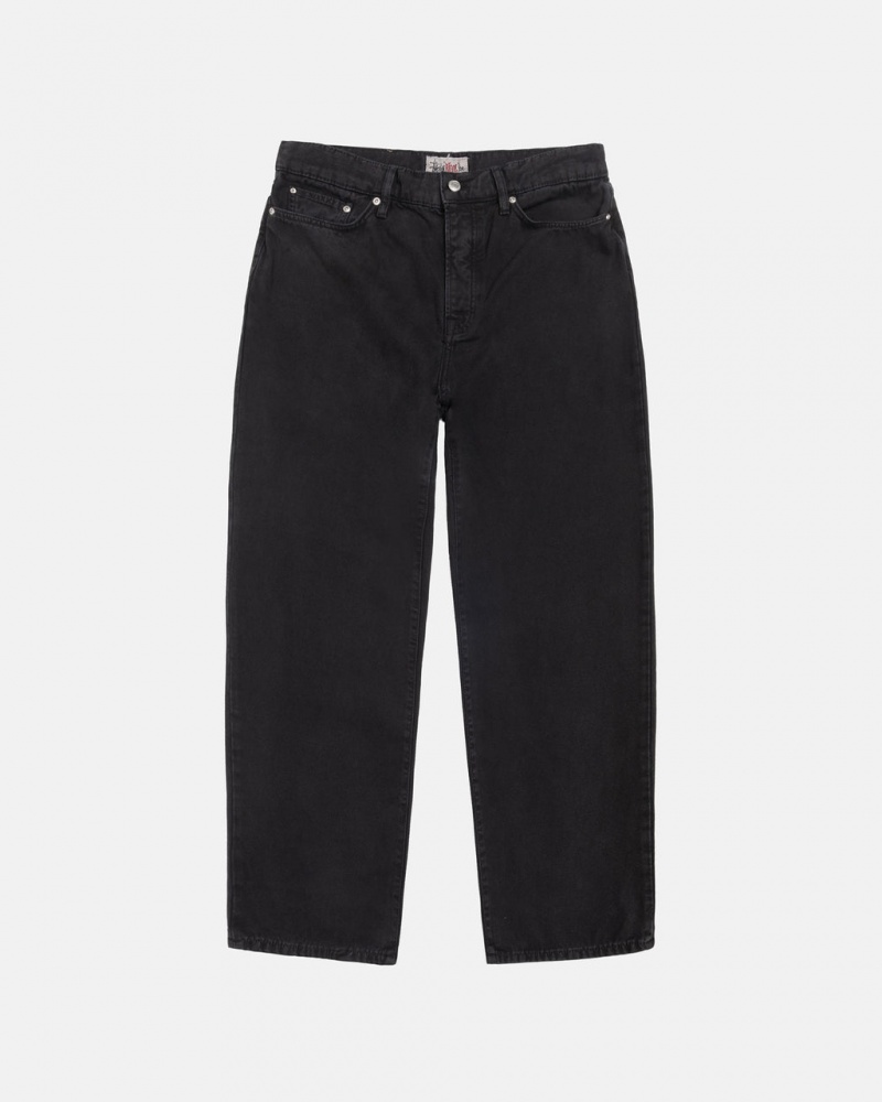 Stussy Big Ol& Jean Washed Lona - Unisex Pants Pretas | PTNEJ10988