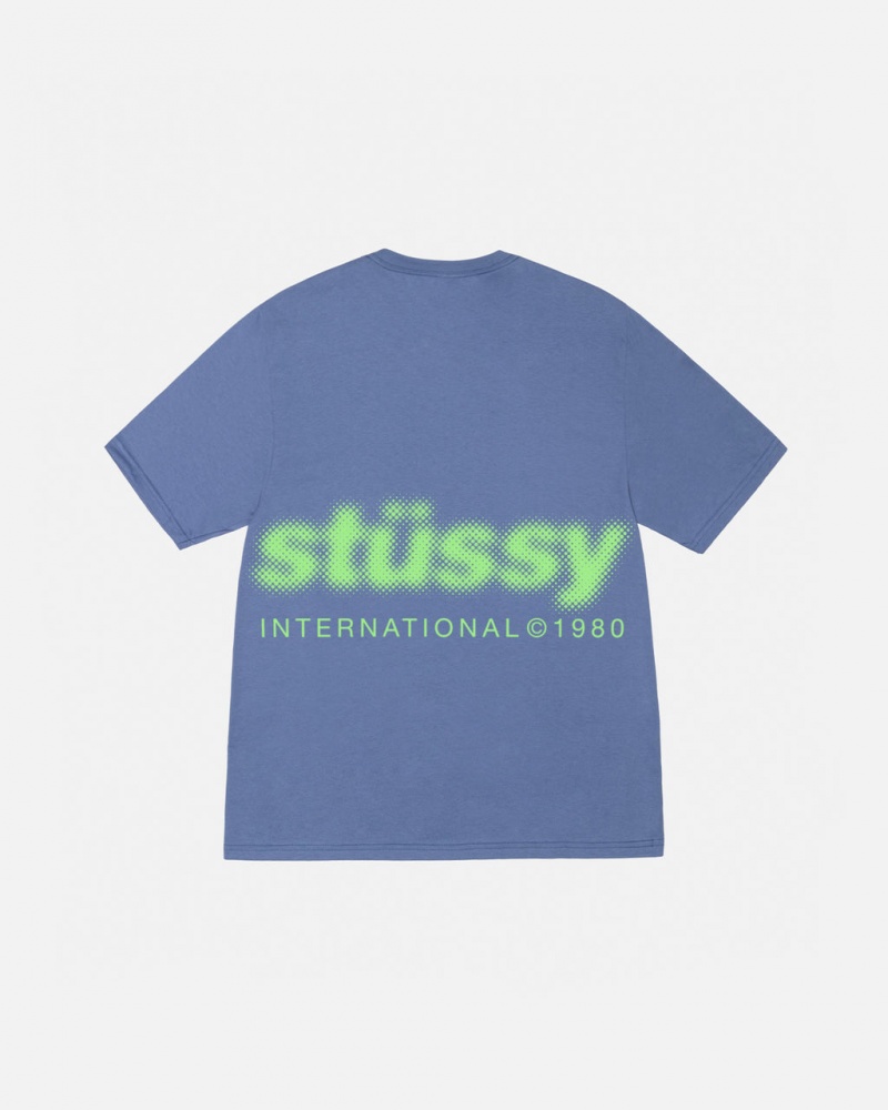 Stussy Blur Tee - Unisex Shortsleeve Azuis | PTXMI26577