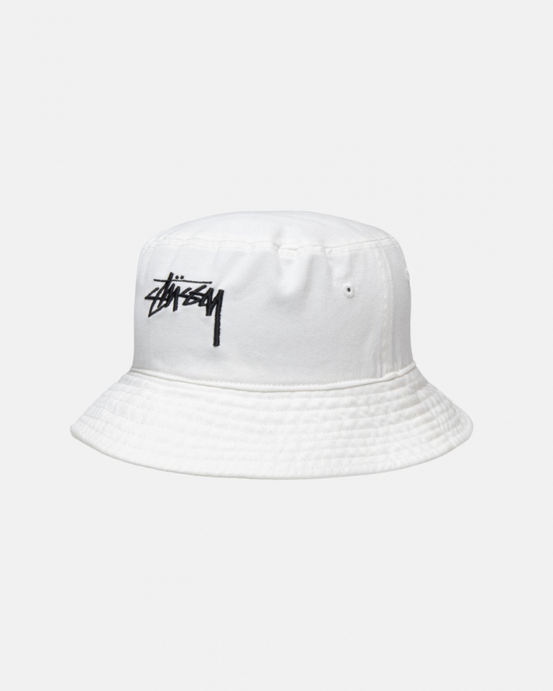 Stussy Bucket Hat Big Stock - Unisex Bege | PTZDE23037