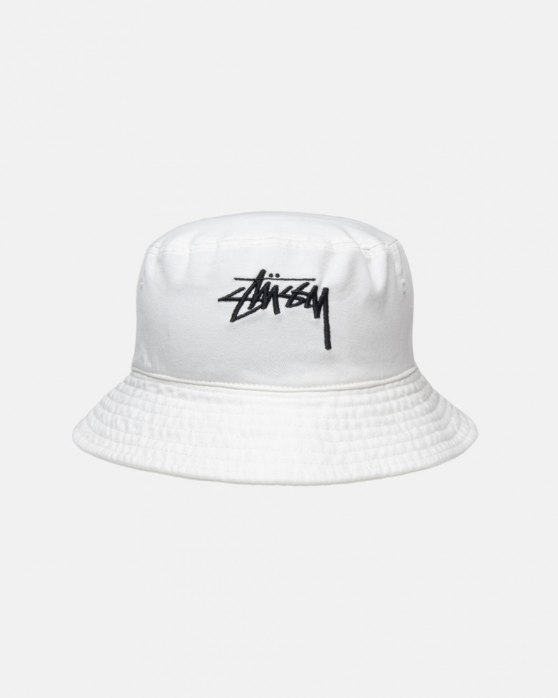 Stussy Bucket Hat Big Stock - Unisex Bege | PTZDE23037