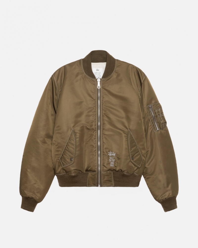 Stussy Built Reversible Bomber Jacket - Unisex Jackets Marrom | PTICD58820