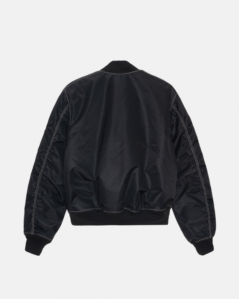 Stussy Built Reversible Bomber Jacket - Unisex Jackets Pretas | YPTGT14589