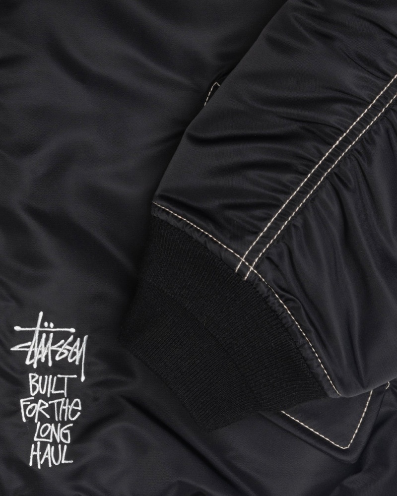 Stussy Built Reversible Bomber Jacket - Unisex Jackets Pretas | YPTGT14589