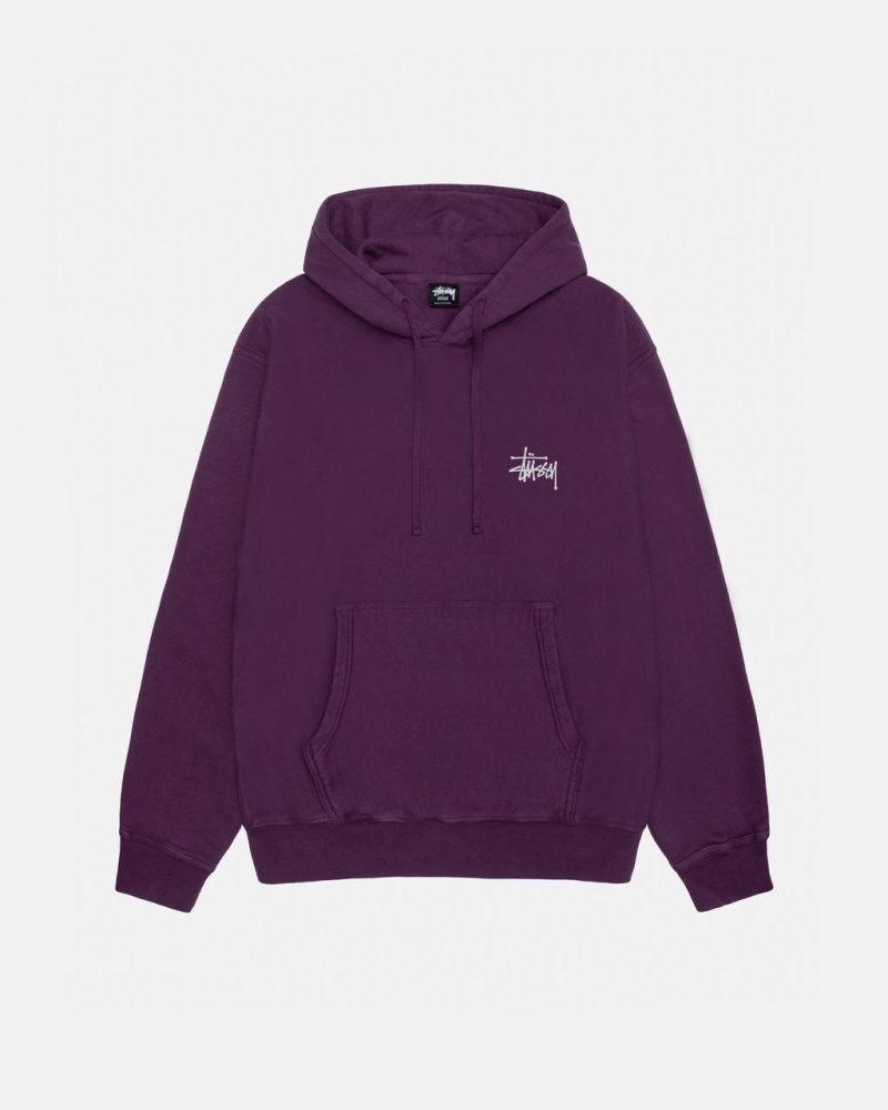 Stussy Built Tough Hoodie Pigment Dyed - Unisex Hoodies Roxo | PTNEJ61805