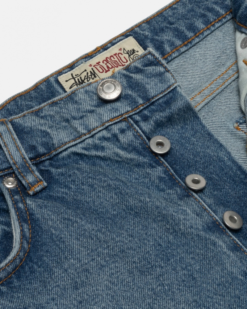 Stussy Classicos Jean Denim - Unisex Denim Azuis | PPTER10096