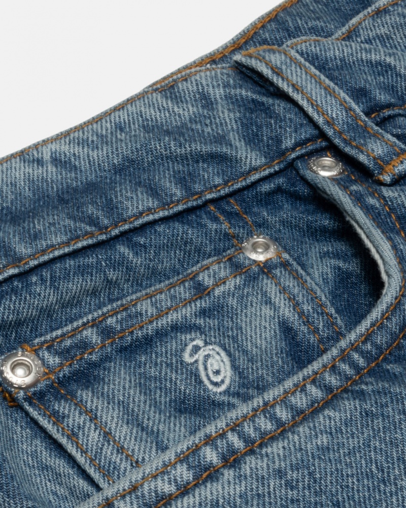 Stussy Classicos Jean Denim - Unisex Denim Azuis | PPTER10096