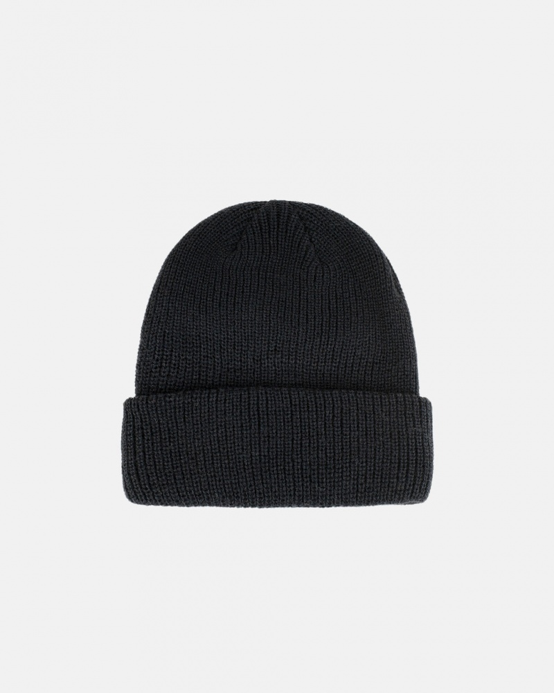 Stussy Cuff Beanie Basic - Unisex Pretas | PTXBR68190