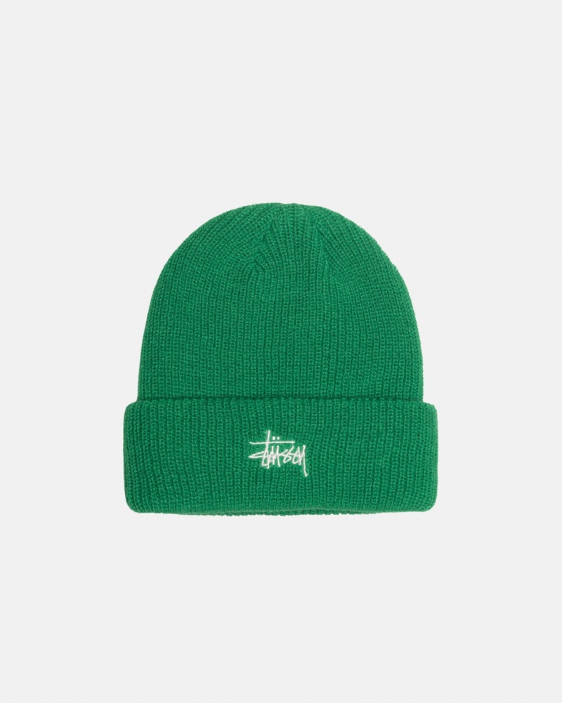 Stussy Cuff Beanie Basic - Unisex Verdes | PTDYB82704