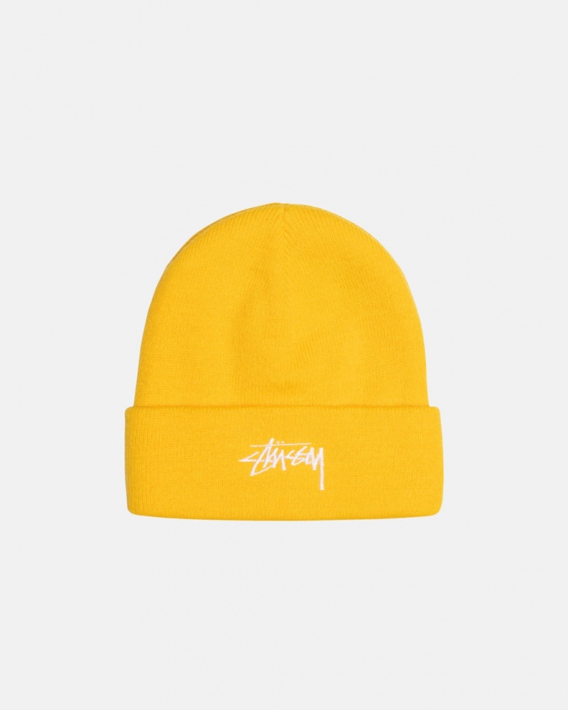 Stussy Cuff Beanie Stock - Unisex Mostarda | SPTVO74265