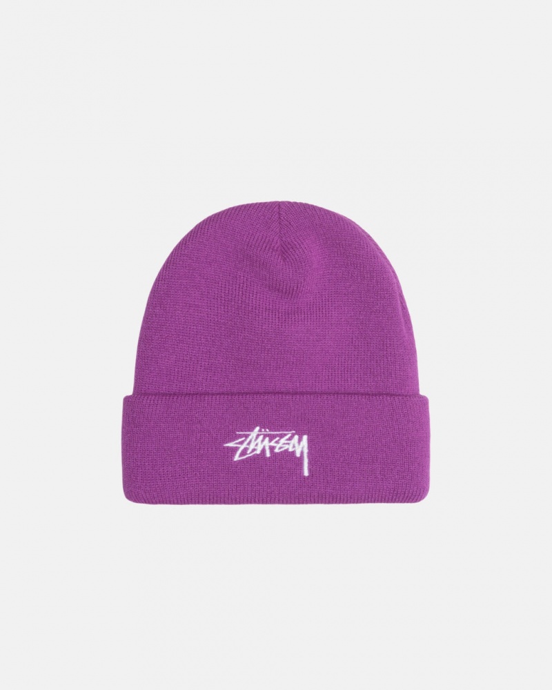 Stussy Cuff Beanie Stock - Unisex Roxo | EPTVG66947