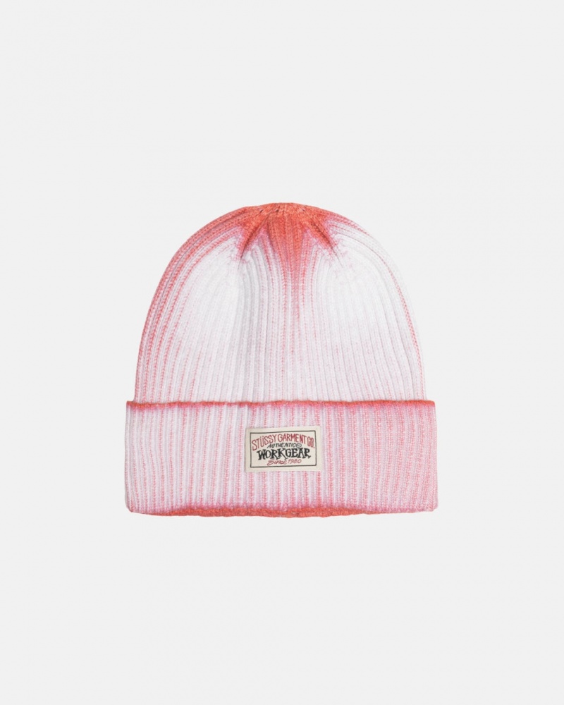 Stussy Cuff Beanie Workgear Spray - Unisex Laranja | PTEGJ99090