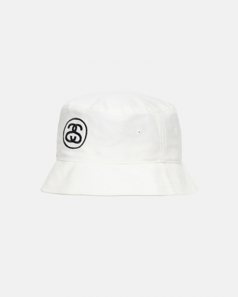 Stussy Deep Bucket Hat SS Link - Unisex Branco | GPTUC29801