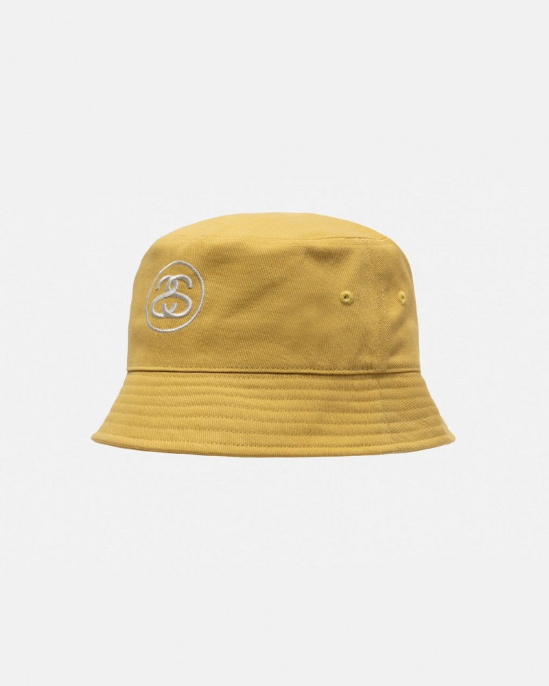 Stussy Deep Bucket Hat SS Link - Unisex Douradas | PTJVR85617