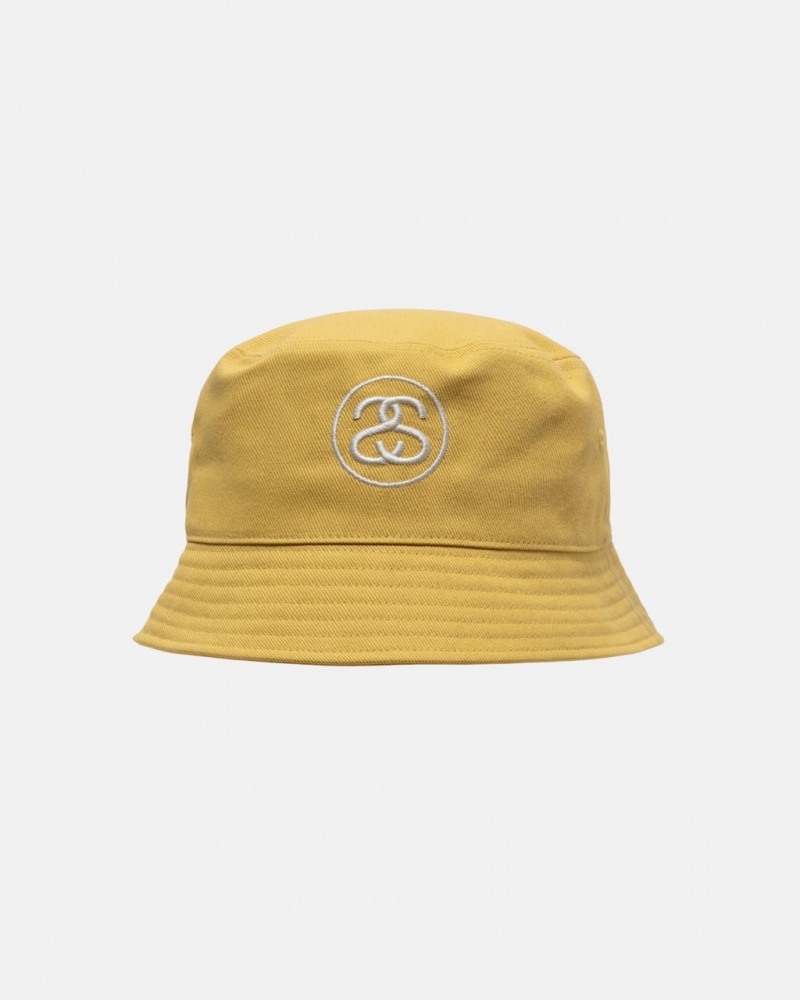 Stussy Deep Bucket Hat SS Link - Unisex Douradas | PTJVR85617