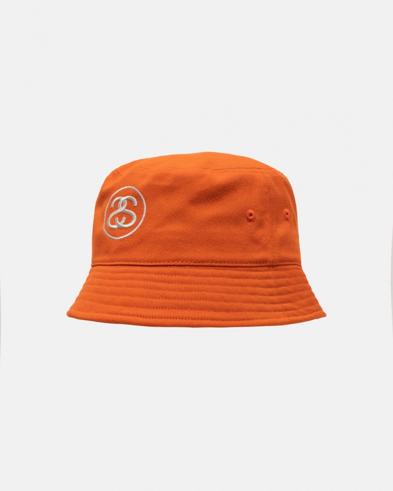 Stussy Deep Bucket Hat SS Link - Unisex Laranja | APTDF31578