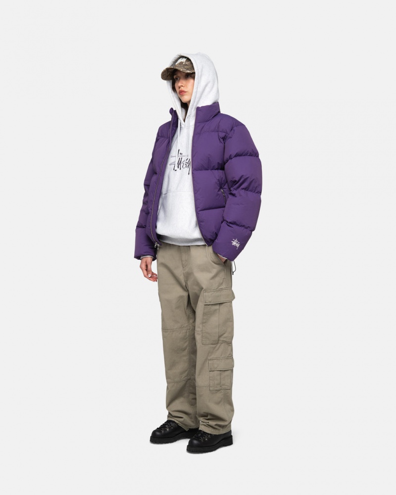 Stussy Down Puffer Nylon - Unisex Jackets Roxo | LPTSX16621