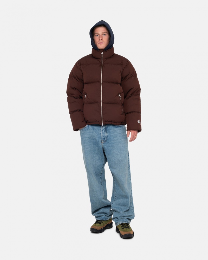 Stussy Down Puffer Nylon - Unisex Jackets Marrom | PTXBR58218