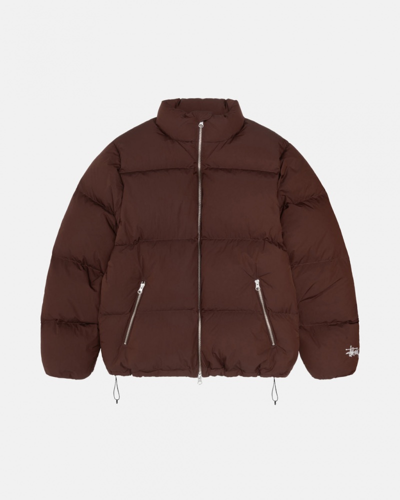 Stussy Down Puffer Nylon - Unisex Jackets Marrom | PTXBR58218