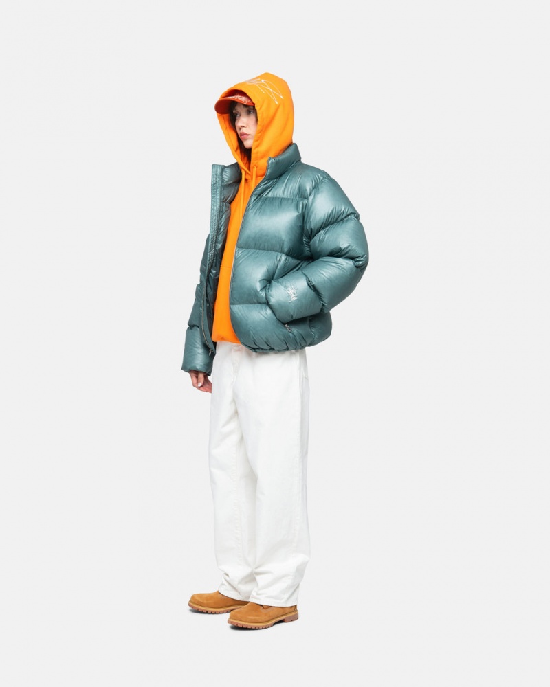 Stussy Down Puffer Parachute Ripstop - Unisex Jackets Azuis | PTQAV75377