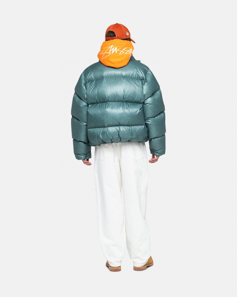 Stussy Down Puffer Parachute Ripstop - Unisex Jackets Azuis | PTQAV75377