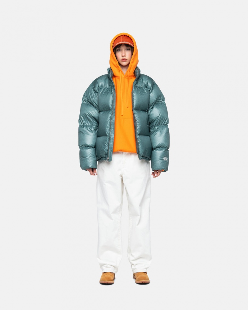 Stussy Down Puffer Parachute Ripstop - Unisex Jackets Azuis | PTQAV75377