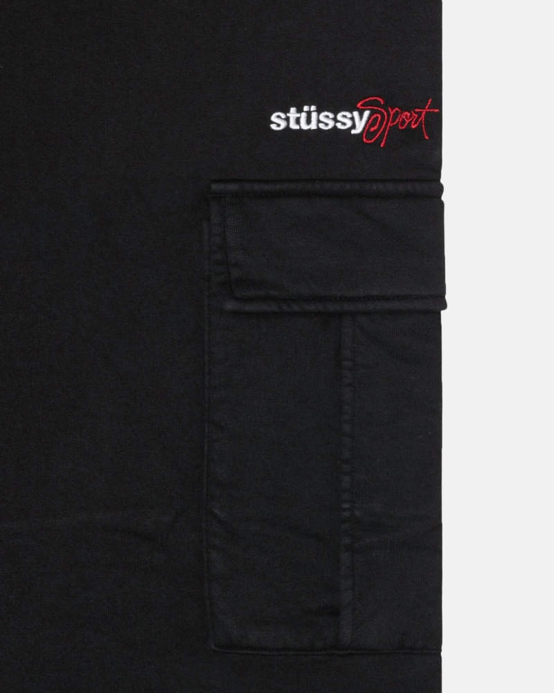 Stussy Esportivos Cargo Fleece Pant - Mens Pants Pretas | PTEGJ48951