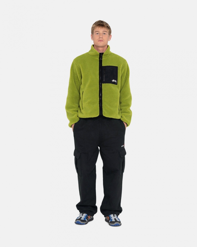 Stussy Esportivos Cargo Fleece Pant - Mens Pants Pretas | PTEGJ48951