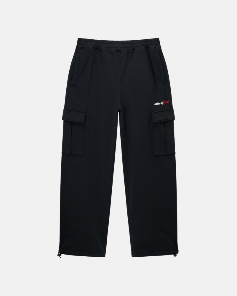 Stussy Esportivos Cargo Fleece Pant - Mens Pants Pretas | PTEGJ48951