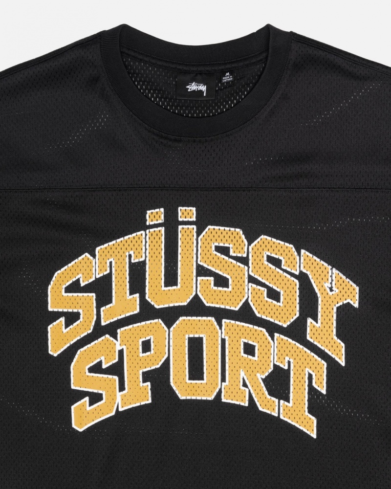 Stussy Esportivos Mesh Football Jersey - Unisex Sweaters Knits Pretas | MPTFT76997