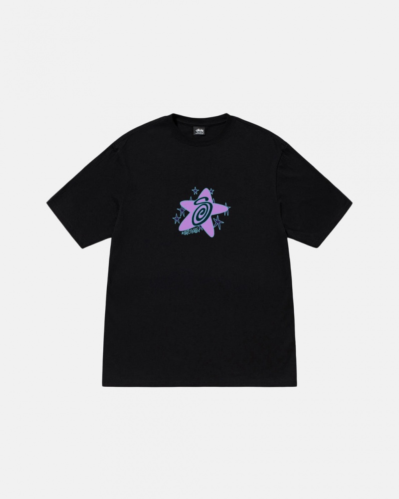 Stussy Galaxy Tee - Unisex Shortsleeve Pretas | BPTSD97540