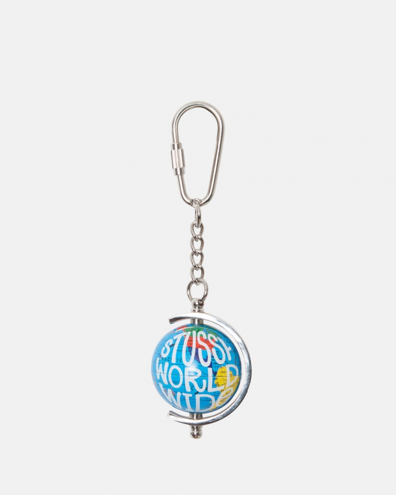 Stussy Globe Keychain - Key Chain Multicoloridas | PTEGJ17887