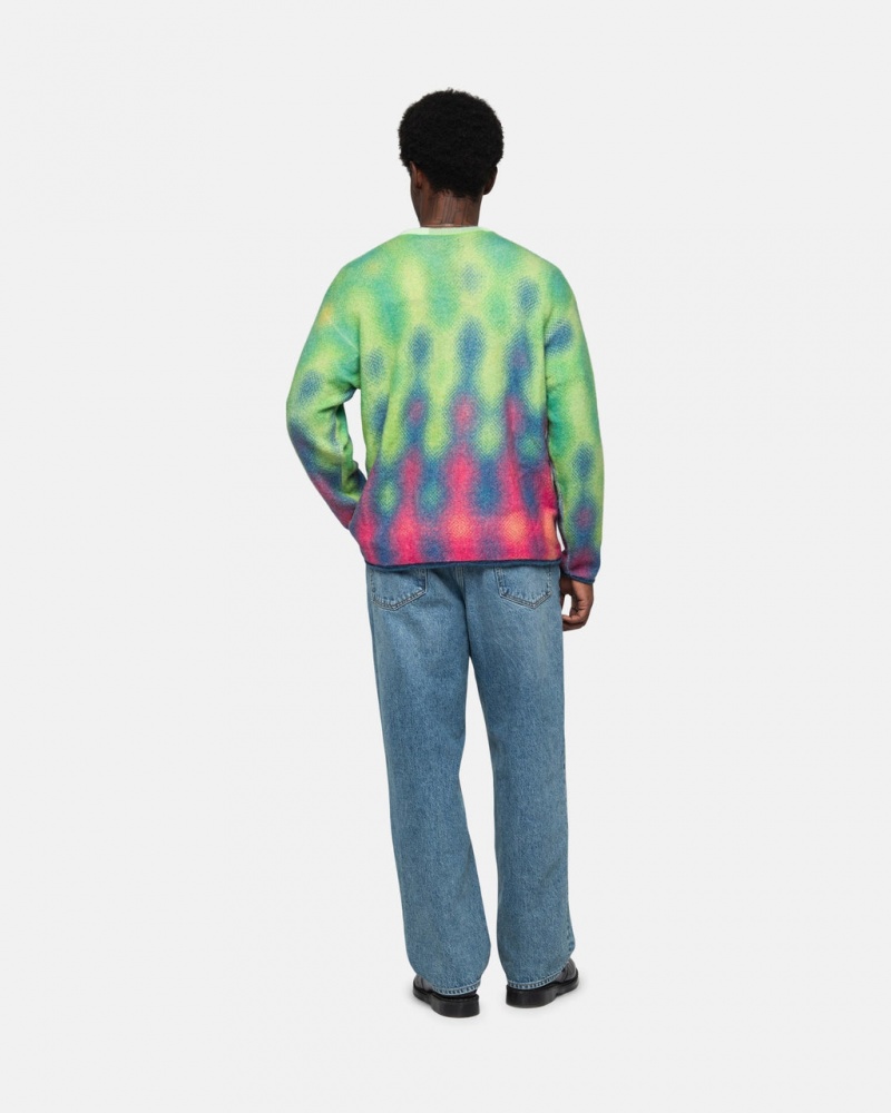 Stussy Gradient Dot Brushed Moletom - Unisex Sweaters Multicoloridas | QPTWA81996