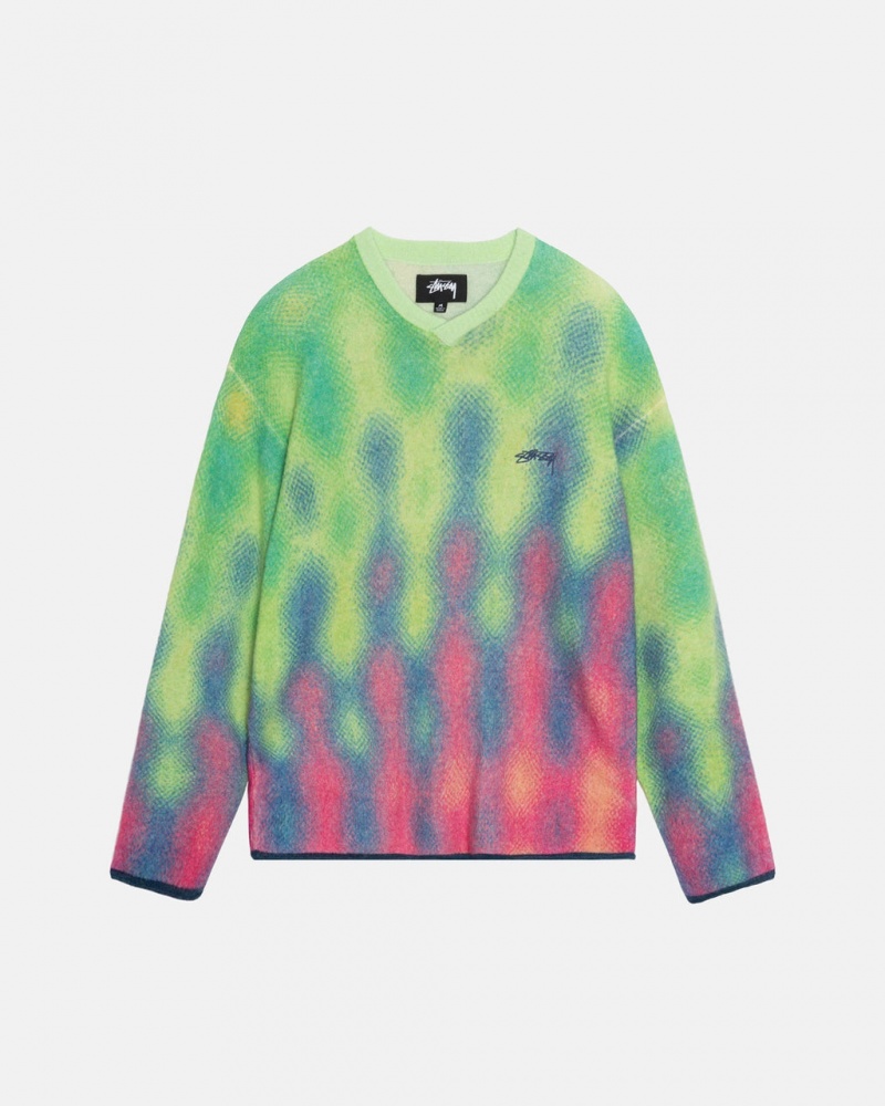 Stussy Gradient Dot Brushed Moletom - Unisex Sweaters Multicoloridas | QPTWA81996