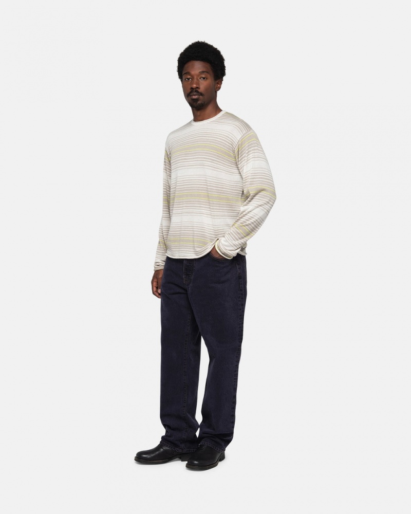 Stussy Horizontal Stripe Moletom - Unisex Sweaters Bege | FPTHY93629