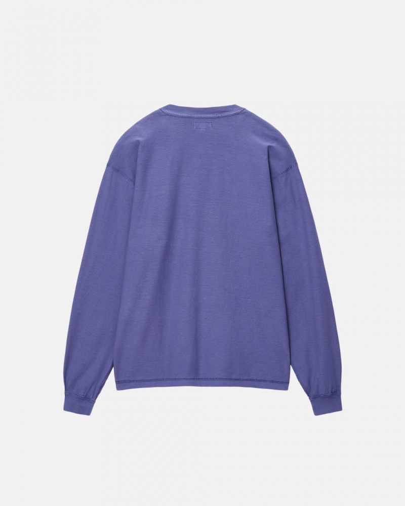 Stussy Lazy LS Tee - Unisex Longsleeve Azuis Escuro | GPTUC61392