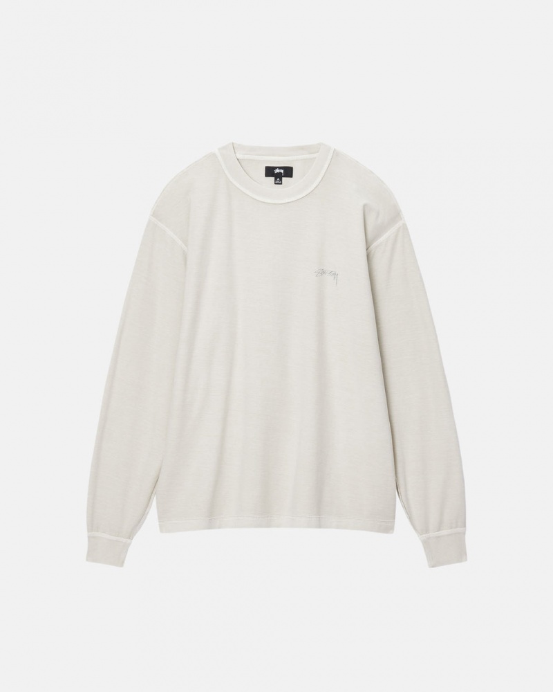 Stussy Lazy LS Tee - Unisex Longsleeve Bege | ZPTMJ14035