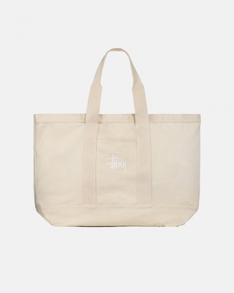 Stussy Lona Extra Large Tote Bag - Unisex Bags Bege | BPTSD51635