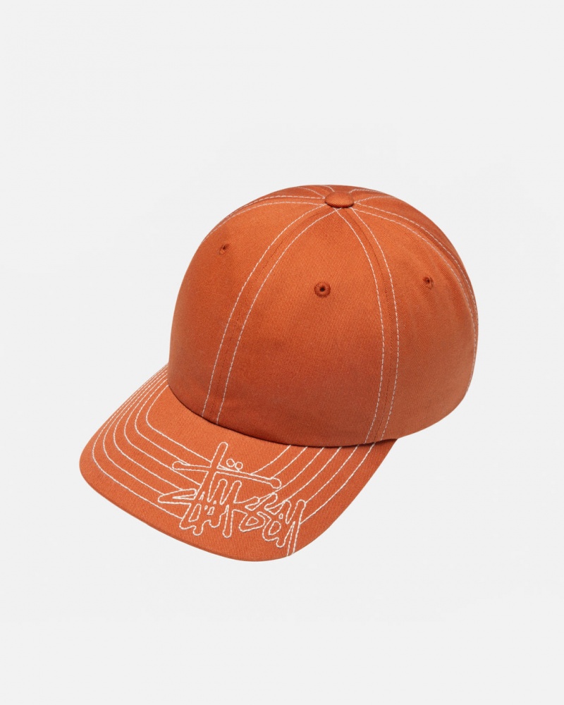 Stussy Low Pro Basic Stitch Strapback - Unisex Laranja | PTXMI42284