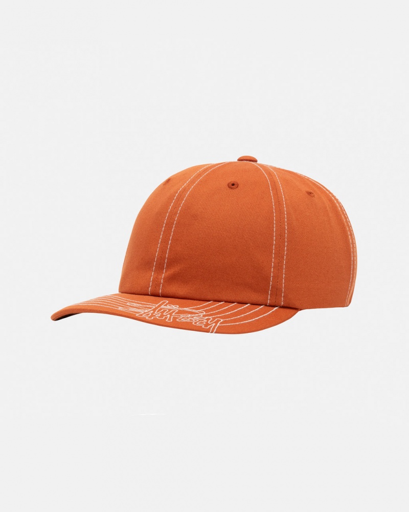 Stussy Low Pro Basic Stitch Strapback - Unisex Laranja | PTXMI42284