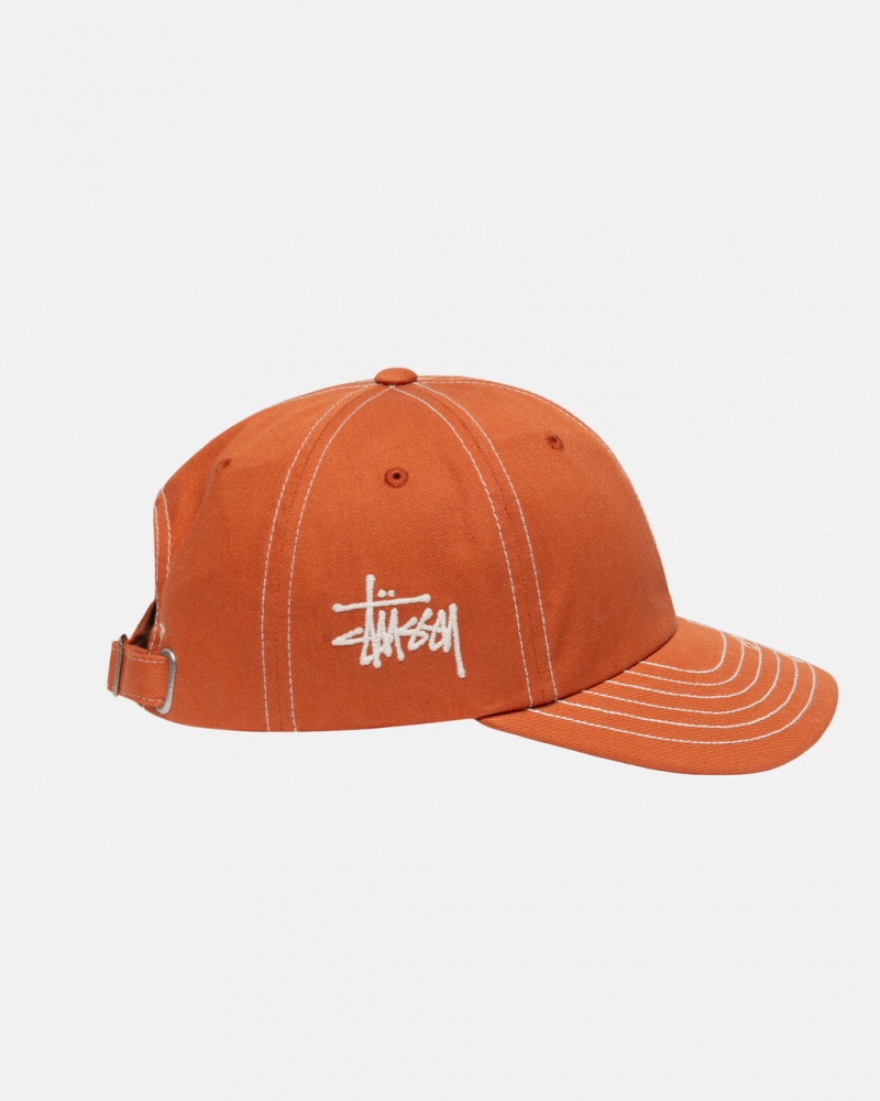 Stussy Low Pro Basic Stitch Strapback - Unisex Laranja | PTXMI42284