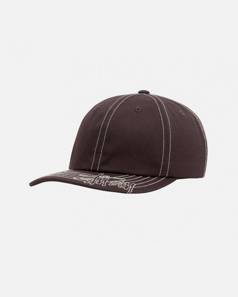 Stussy Low Pro Basic Stitch Strapback - Unisex Marrom | DPTKV50004