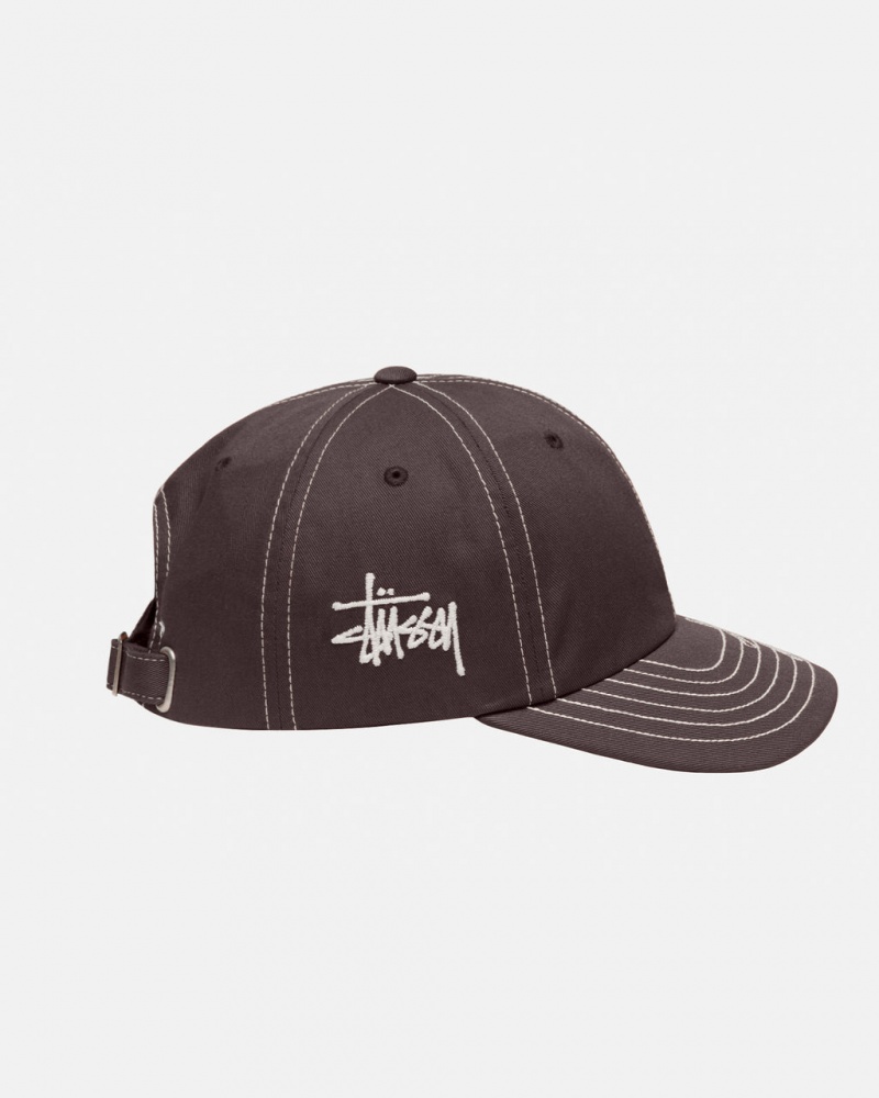 Stussy Low Pro Basic Stitch Strapback - Unisex Marrom | DPTKV50004