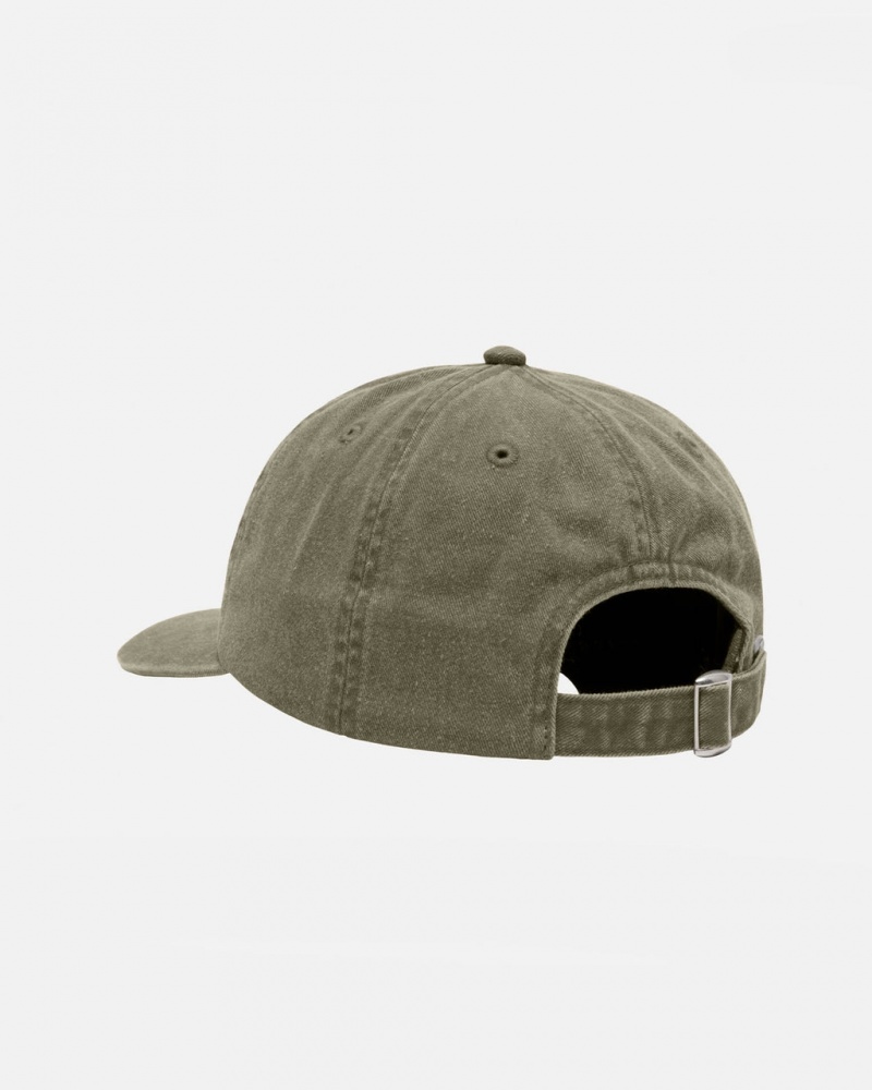 Stussy Low Pro Basic Washed Strapback - Unisex Verde Oliva | PTDYB80388