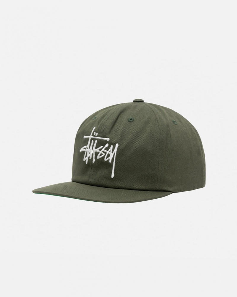 Stussy Medio-Depth Basic Strapback - Unisex Verde Oliva | PTEAH93243